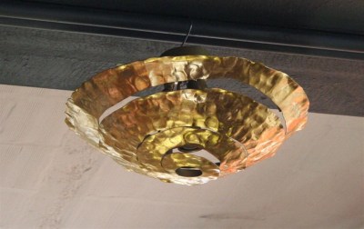 plafoniera a spirale dorato